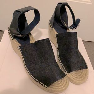 Gap denim wedge espadrilles. Size 8.5. Never worn. New in box.